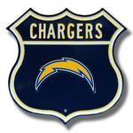 Los Angeles Chargers Steel Route Sign