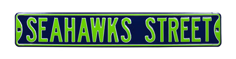 Seattle Seahawks Steel Street Sign-SEAHAWKS STREET