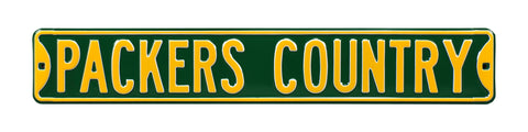 Green Bay Packers Steel Street Sign-PACKERS COUNTRY