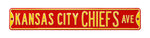 Kansas City Chiefs Steel Street Sign-KANSAS CITY CHIEFS AVE