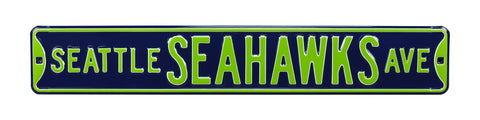 Seattle Seahawks Steel Street Sign-SEATTLE SEAHAWKS AVE