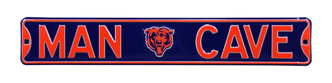 Chicago Bears Steel Street Sign with Bearhead Logo-MAN CAVE