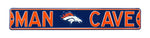 Denver Broncos Steel Street Sign with Logo-MAN CAVE