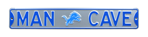 Detroit Lions Steel Street Sign with Logo-MAN CAVE