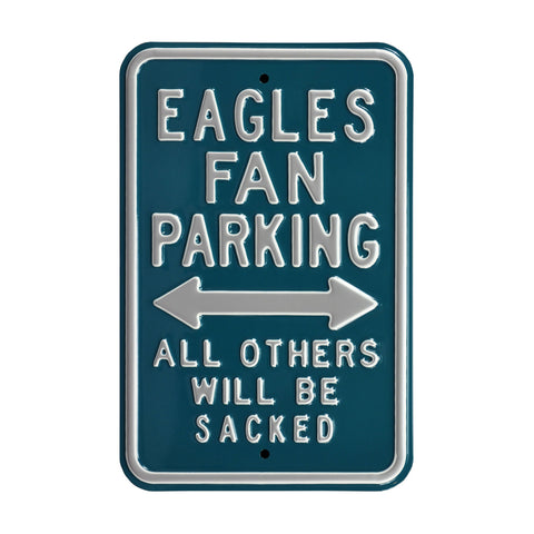 Philadelphia Eagles Steel Parking Sign-ALL OTHERS WILL BE SACKED