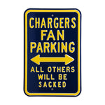Los Angeles Chargers Steel Parking Sign-ALL OTHERS WILL BE SACKED