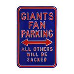 New York Giants Steel Parking Sign-ALL OTHERS WILL BE SACKED