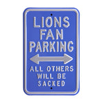 Detroit Lions Steel Parking Sign-ALL OTHERS WILL BE SACKED