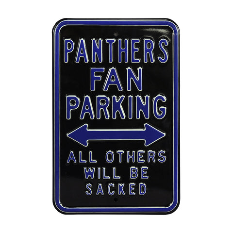 Carolina Panthers Steel Parking Sign-ALL OTHERS WILL BE SACKED
