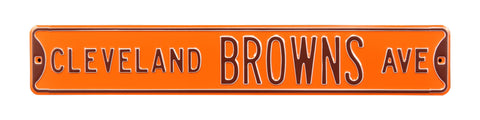 Cleveland Browns Steel Street Sign-CLEVELAND BROWNS AVE