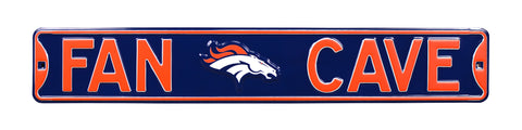 Denver Broncos Steel Street Sign with Logo-FAN CAVE