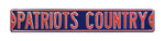 New England Patriots Steel Street Sign-PATRIOTS COUNTRY