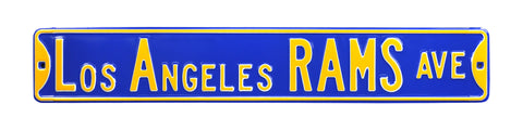 Los Angeles Rams Steel Street Sign-LOS ANGELES RAMS AVE (Royal/Gold)