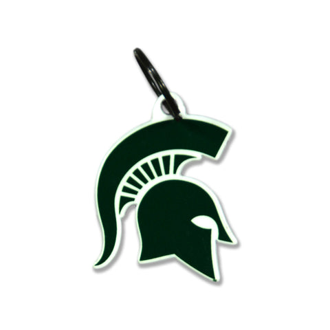 Michigan State Spartans Laser Cut Logo Steel Key Ring-Sparty