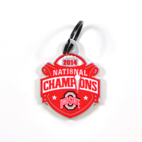 Ohio State Buckeyes Laser Cut Logo Steel Key Ring-2014 Champs