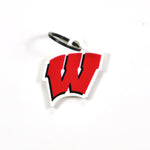 Wisconsin Badgers Laser Cut Logo Steel Key Ring-Motion W