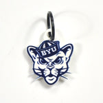 BYU Cougars Laser Cut Logo Steel Key Ring-Sailor Cougar