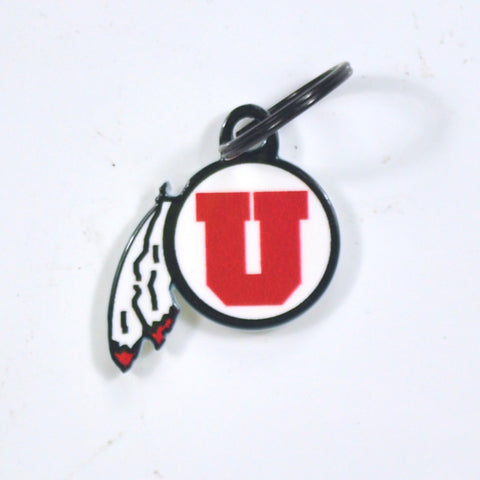 Utah Utes Laser Cut Logo Steel Key Ring-Utes