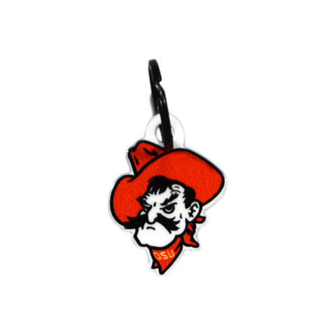 Oklahoma State Cowboys Laser Cut Logo Steel Key Ring-Pete