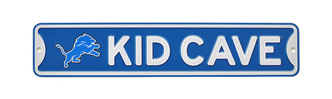 Detroit Lions Steel Kid Cave Sign- Throwback Logo (2017)