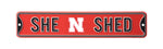 Nebraska Cornhuskers  Steel She Shed Sign