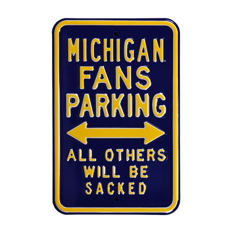 Michigan Wolverines Steel Parking Sign-All Others Sacked