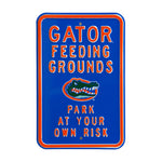 Florida Gators Steel Parking Sign-Gator Feeding Grounds