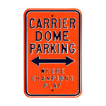 Syracuse Orange Steel Parking Sign-Where Champions Play