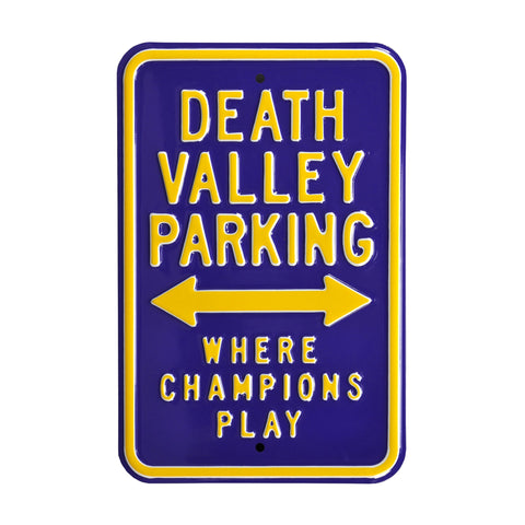 LSU Tigers Steel Parking Sign-Death Valley