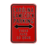 South Carolina Gamecocks Steel Parking Sign-Tiger Fans Go Home