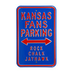 Kansas Jayhawks Steel Parking Sign-Rock Chalk