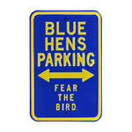 Delaware Blue Hens Steel Parking Sign-Blue Hens