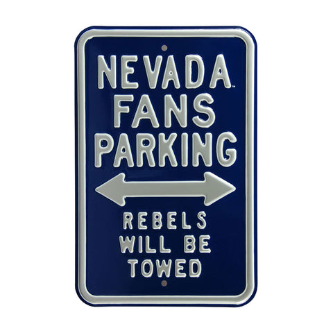 Nevada Wolfpack Steel Parking Sign-Rebels Towed