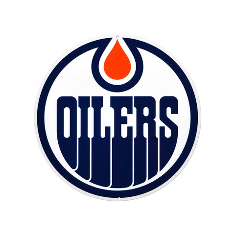 Edmonton Oilers Laser Cut Steel Logo Spirit Size-Primary Logo