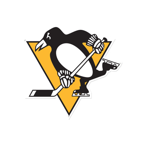 Pittsburgh Penguins Laser Cut Steel Logo Spirit Size-Primary Logo