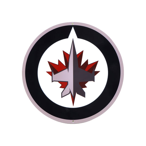 Winnipeg Jets Laser Cut Steel Logo Spirit Size-Primary Logo