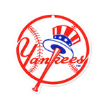 New York Yankees Laser Cut Logo Steel Magnet-Top Hat Logo