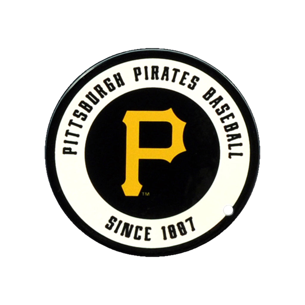 Pittsburgh Pirates Logo Type w/ Dual Pirates MLB Baseball Die-Cut MAGNET