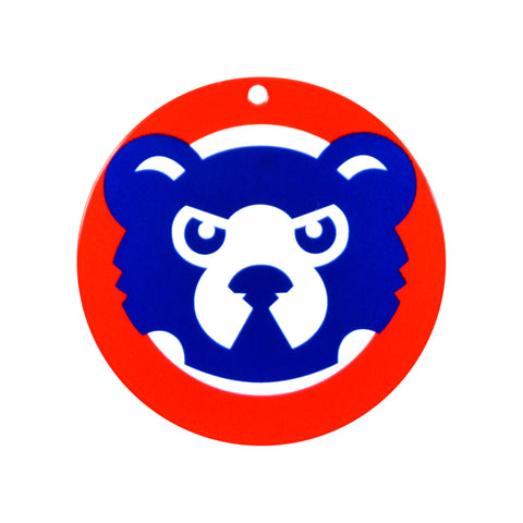 Chicago Cubs Laser Cut Logo Steel Magnet-1994 Bear