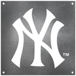 New York Yankees Laser Cut Raw Steel Sign Statement Size-NY Cap Logo