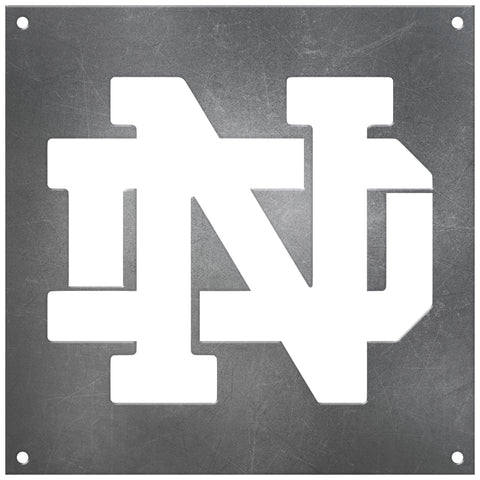 Notre Dame Laser Cut Raw Steel Sign Spirit Size-Primary Logo