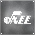 Utah Jazz Laser Cut Raw Steel Sign Statement Size-Primary Logo
