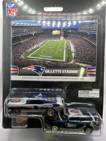 New England Patriots Press Pass Collectibles 2 Pk Ford Mustangs Toy Vehicle 1:64