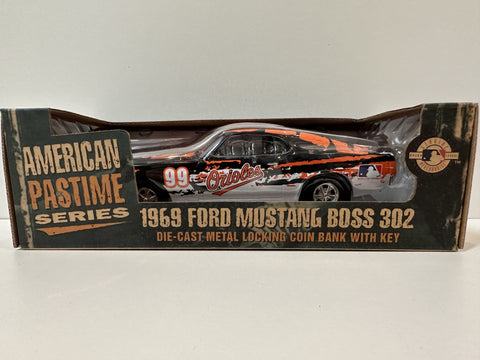 Baltimore Orioles Ertl Collectibles MLB 1969 Ford Mustang Boss 302 Coin Bank Toy vehicle 1:24