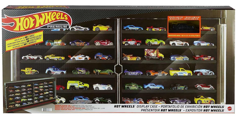 Hot Wheels Display Case Holds 50 cars with Mercedes-Benz 190 E