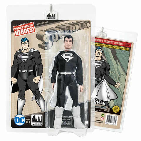 Superman Figures Toy Company Black Suit DC Comics Retro 8" Series Action Figure