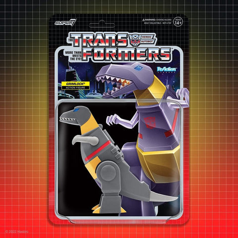 Grimlock Transformers Super 7 Reaction Figure 3.75in