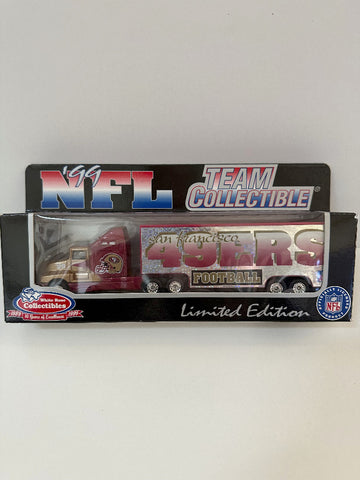 San Francisco 49ers White Rose Collectibles 1999 NFL Tractor Trailer Toy Vehicle 1:80