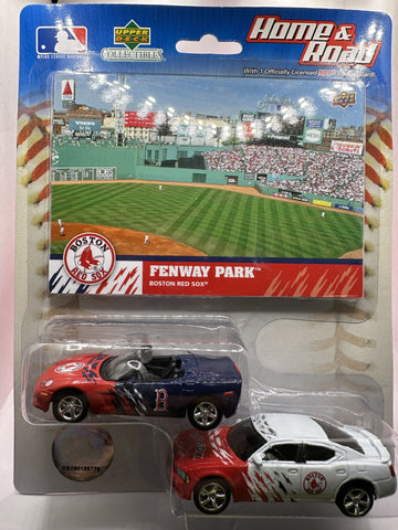 Boston Red Sox Upper Deck Collectibles Home/Road 2 Pk Corvette/Charger 1:64