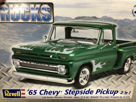 Revell 85-7210 1:25 65 Chevy Stepside Pickup Model Kit 2 in 1